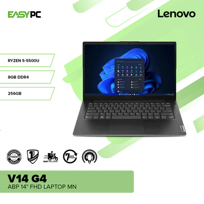 EasyPC| Lenovo V14 G4 ABP 14" FHD AMD Ryzen 5-5500U/8GB DDR4/256GB SSD Laptop MN